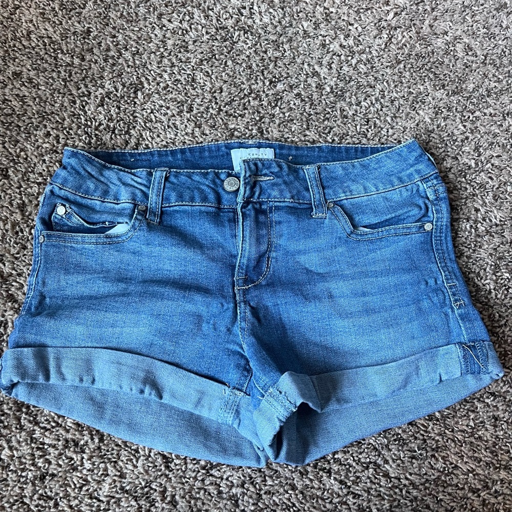 Celebrity pink jean shorts